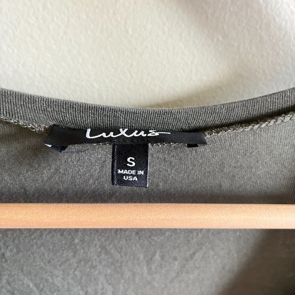 LULUS Long‎ Sleeve V Neck Midi Dress Army Green Womens Size S w/ Pocket C… - Picture 3 of 8